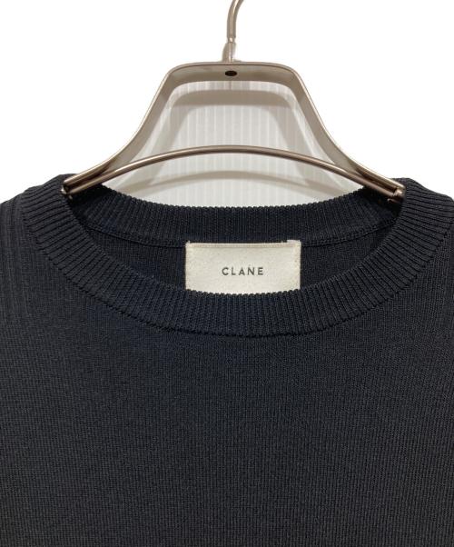 CLANE（クラネ）CLANE (クラネ) レ-ヨンナイロンベーシックニット ブラック サイズ:36の古着・服飾アイテム