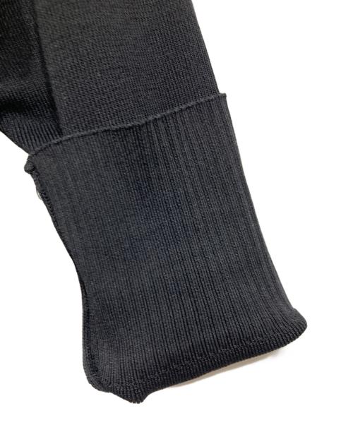 CLANE（クラネ）CLANE (クラネ) レ-ヨンナイロンベーシックニット ブラック サイズ:36の古着・服飾アイテム