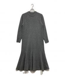 Spick and Span（スピック＆スパン）の古着「フレアーヘムワンピース / ニットワンピース」｜グレー