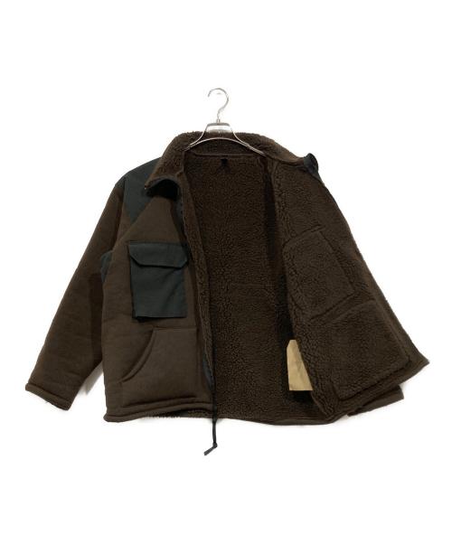 US ARMY（ユーエスアーミー）US ARMY (ユーエスアーミー) ボアジャケット / ジップアップフリースジャケット ブラウン サイズ:XLの古着・服飾アイテム