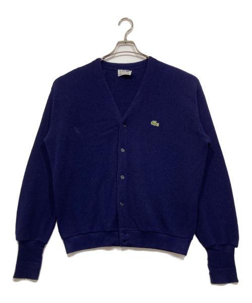 IZOD LACOSTE（アイゾッド ラコステ）IZOD LACOSTE (アイゾッド ラコステ) ロゴニットカーディガン ネイビー サイズ:XLの古着・服飾アイテム