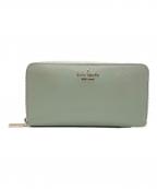 Kate Spadeケイトスペード）の古着「ラウンドファスナー長財布」｜グリーン