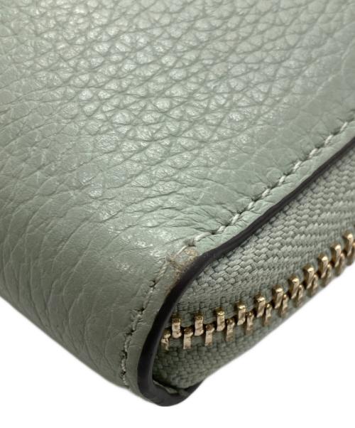 Kate Spade（ケイトスペード）Kate Spade (ケイトスペード) ラウンドファスナー長財布 グリーンの古着・服飾アイテム