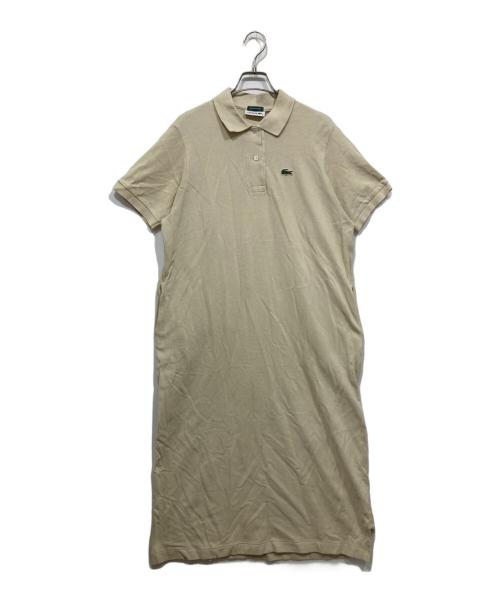 LACOSTE（ラコステ）LACOSTE (ラコステ) ロゴワッペンポロワンピース ベージュ サイズ:38の古着・服飾アイテム