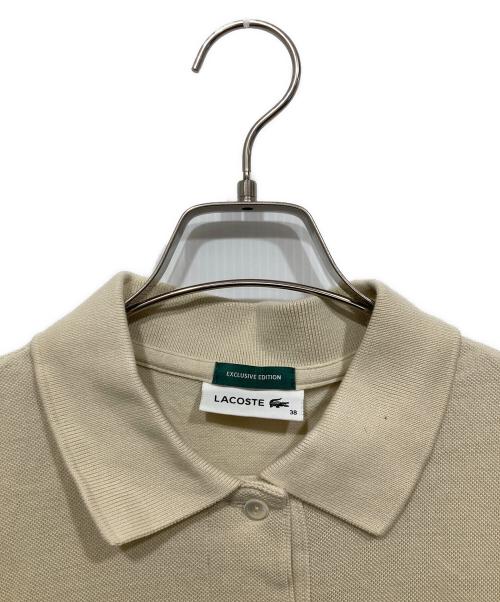 LACOSTE（ラコステ）LACOSTE (ラコステ) ロゴワッペンポロワンピース ベージュ サイズ:38の古着・服飾アイテム