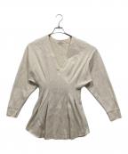 CLANEクラネ）の古着「シェープラインヘビーリブトップス」｜アイボリー