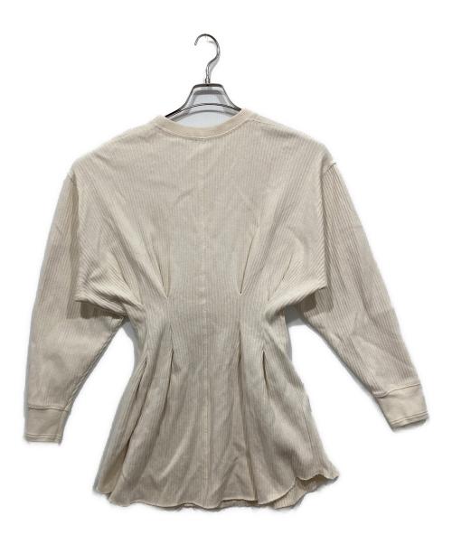 CLANE（クラネ）CLANE (クラネ) シェープラインヘビーリブトップス アイボリー サイズ:2の古着・服飾アイテム