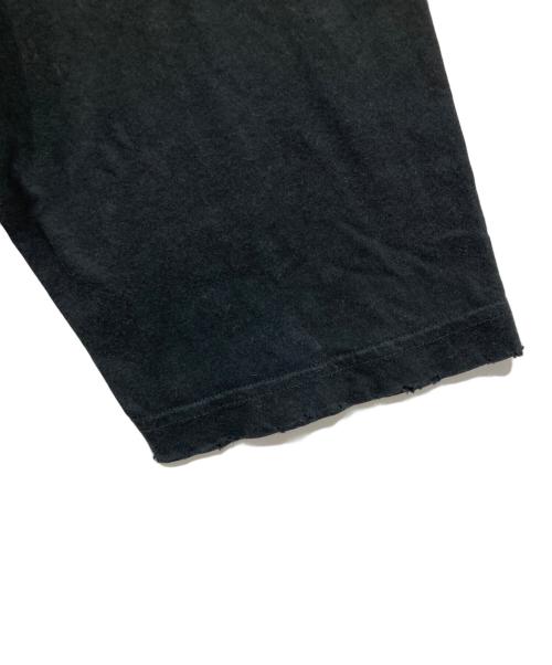 BALENCIAGA（バレンシアガ）BALENCIAGA (バレンシアガ) ネックロゴ 刺繍 クラッシュ加工 ロングスリーブカットソー ブラック サイズ:2表記の古着・服飾アイテム