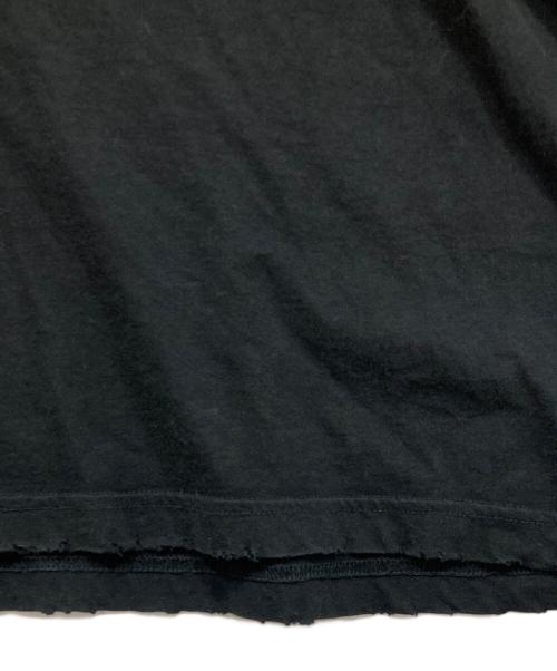 BALENCIAGA（バレンシアガ）BALENCIAGA (バレンシアガ) ネックロゴ 刺繍 クラッシュ加工 ロングスリーブカットソー ブラック サイズ:2表記の古着・服飾アイテム