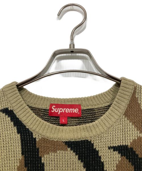 SUPREME（シュプリーム）SUPREME (シュプリーム) tribal camo Sweater ベージュ サイズ:Lの古着・服飾アイテム