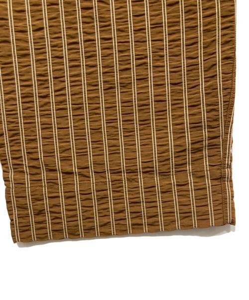 anuke（アンヌーク）anuke (アンヌーク) Sheer Stripe Pants ブラウン サイズ:36の古着・服飾アイテム