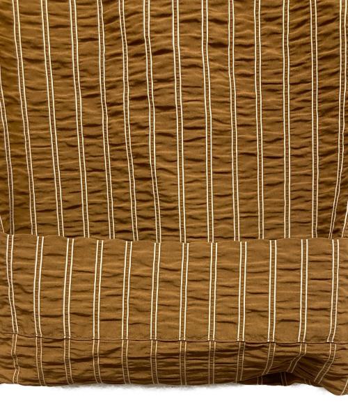 anuke（アンヌーク）anuke (アンヌーク) Sheer Stripe Pants ブラウン サイズ:36の古着・服飾アイテム