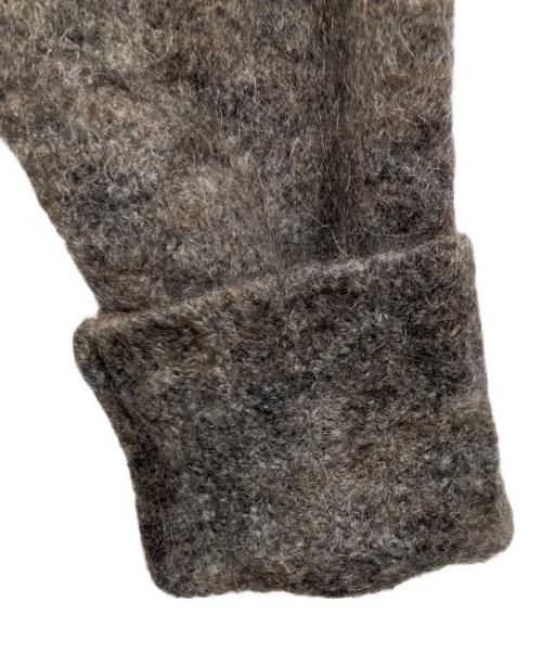 TOMORROW LAND（トゥモローランド）TOMORROW LAND (トゥモローランド) モヘアウールナイロン メランジクルーネックニット ブラウン サイズ:Sの古着・服飾アイテム