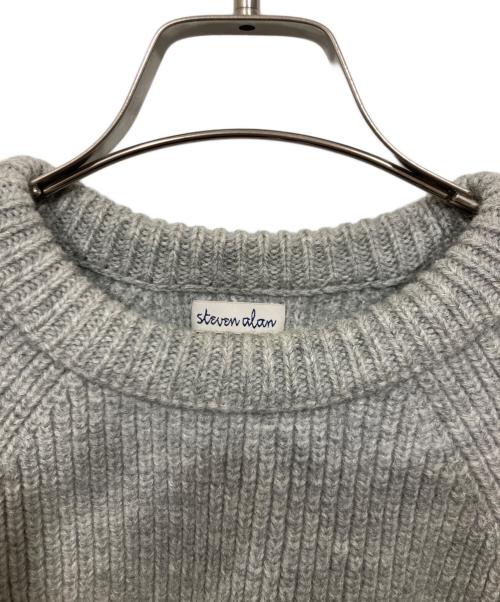 STEVEN ALAN（スティーブンアラン）STEVEN ALAN (スティーブンアラン) クールーネックニット / WL/LI AZE CREW NECK KNIT-LOOSE グレー サイズ:Lの古着・服飾アイテム