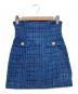eimy istoire（エイミーイストワール）の古着「ハイウエストツイードミニスカート」｜ブルー