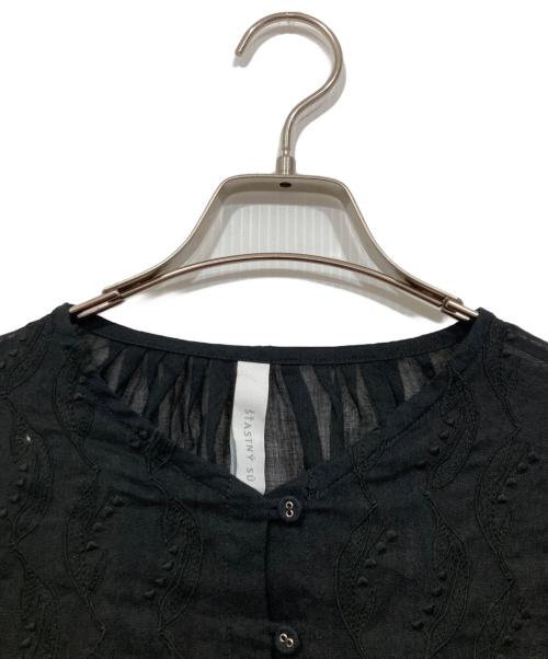 STASTNY SU（シュチャストニース）STASTNY SU (シュチャストニース) コットンシルクシャツブラウス ブラック サイズ:-の古着・服飾アイテム