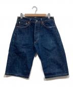 EVISUエヴィス）の古着「2001ハーフデニムパンツ」｜ブルー