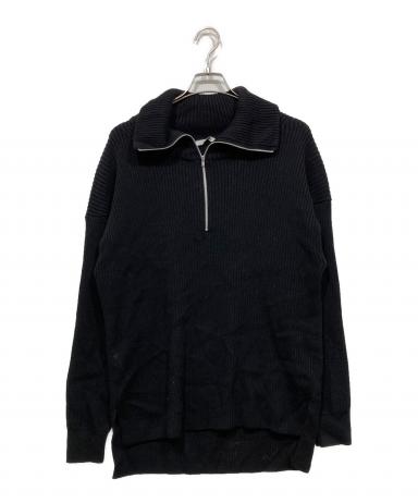 中古・古着通販】SLOANE (スローン) ハーフZIPリブニット ブラック