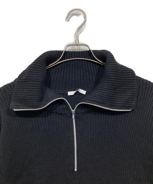 SLOANE（スローン）SLOANE (スローン) ハーフZIPリブニット ブラック サイズ:Mの古着・服飾アイテム