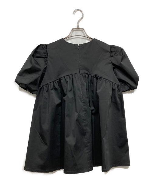 maison de dolce（メゾンドドルチェ）maison de dolce (メゾンドドルチェ) 半袖ブラウス　パフスリーブ ブラック サイズ:Sの古着・服飾アイテム