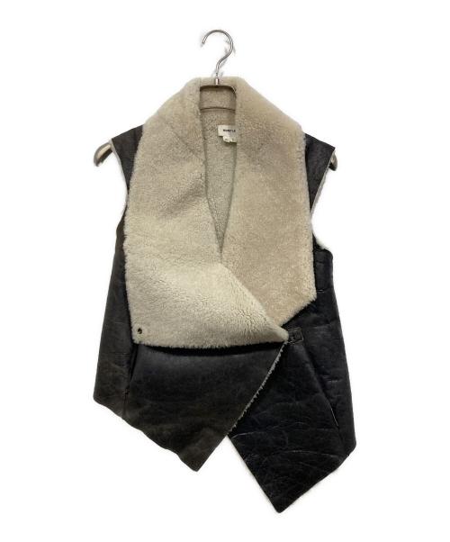 HELMUT LANG（ヘルムートラング）HELMUT LANG (ヘルムートラング) 裏ボアラムレザーベスト ブラック サイズ:Pの古着・服飾アイテム