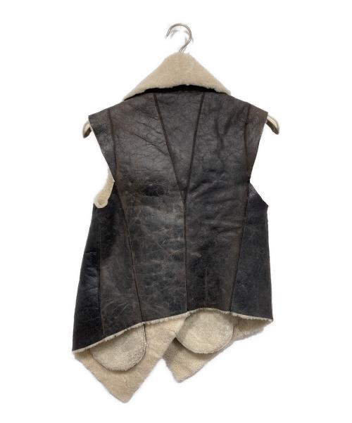 HELMUT LANG（ヘルムートラング）HELMUT LANG (ヘルムートラング) 裏ボアラムレザーベスト ブラック サイズ:Pの古着・服飾アイテム