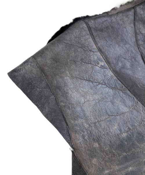 HELMUT LANG（ヘルムートラング）HELMUT LANG (ヘルムートラング) 裏ボアラムレザーベスト ブラック サイズ:Pの古着・服飾アイテム