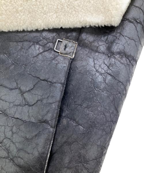 HELMUT LANG（ヘルムートラング）HELMUT LANG (ヘルムートラング) 裏ボアラムレザーベスト ブラック サイズ:Pの古着・服飾アイテム