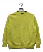 DRAWERドゥロワー）の古着「7Gカシミヤクルーネックニット」｜イエロー