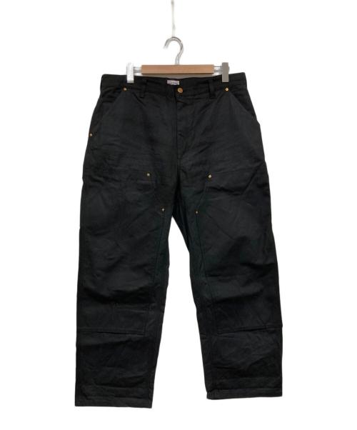HOUSTON（ヒューストン）HOUSTON (ヒューストン) ダックダブルニーペインターパンツ / DUCK DOUBLE KNEE PAINTER PANTS ブラック サイズ:Ｌの古着・服飾アイテム