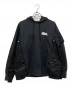 NIKE×sacaiナイキ×サカイ）の古着「NRG HOODY / 異素材ドッキングフーディ」｜ブラック