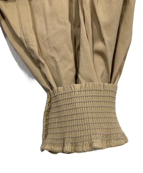 nano・universe（ナノ・ユニバース）nano・universe (ナノ・ユニバース) LB.03／異素材コンビボリュームワンピース ベージュ サイズ:2の古着・服飾アイテム