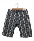 BURBERRY BLACK LABELバーバリーブラックレーベル）の古着「ノバチェック柄ショートパンツ」｜グレー