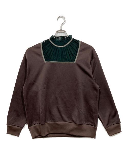 KOLOR（カラー）KOLOR (カラー) チュール切替カットソー ブラウン サイズ:1の古着・服飾アイテム