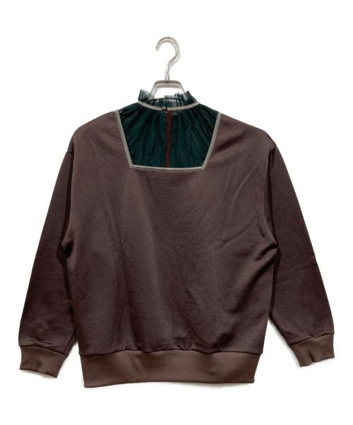 KOLOR（カラー）KOLOR (カラー) チュール切替カットソー ブラウン サイズ:1の古着・服飾アイテム