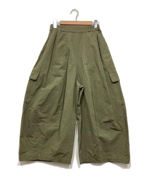 nest Robe（ネストローブ）nest Robe (ネストローブ) コットンリネンウェザーバレルパンツ オリーブ サイズ:Fの古着・服飾アイテム