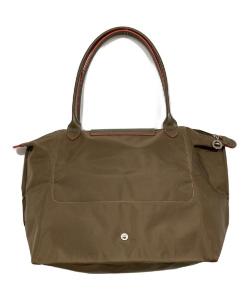 LONGCHAMP（ロンシャン）LONGCHAMP (ロンシャン) トートバッグ　折り畳み オリーブオレンジの古着・服飾アイテム