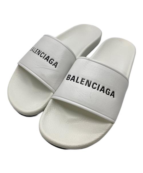 BALENCIAGA（バレンシアガ）BALENCIAGA (バレンシアガ) スライドサンダル ホワイト サイズ:43の古着・服飾アイテム