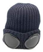 C.P COMPANYシーピーカンパニー）の古着「ゴーグルニットキャップ/Extra Fine Merino Wool Goggle Beanie」｜ネイビー