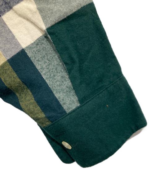 BEAMS BOY（ビームスボーイ）BEAMS BOY (ビームスボーイ) ボーイ ビッグタータン ハイネック シャツ グリーン サイズ:Freeの古着・服飾アイテム