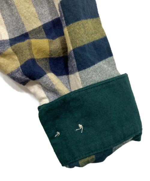 BEAMS BOY（ビームスボーイ）BEAMS BOY (ビームスボーイ) ボーイ ビッグタータン ハイネック シャツ グリーン サイズ:Freeの古着・服飾アイテム