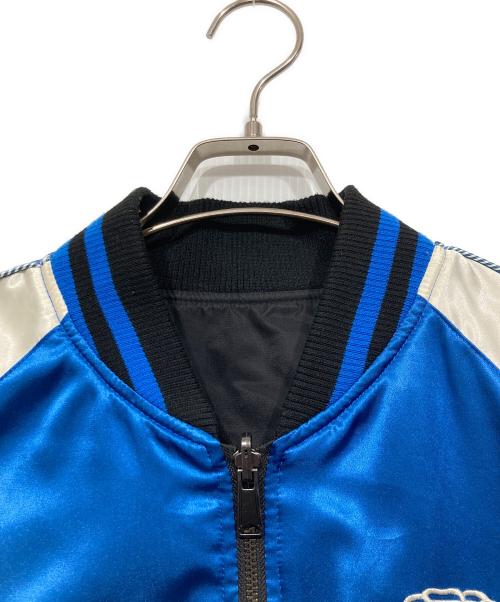 JACKROSE（ジャックローズ）JACKROSE (ジャックローズ) ローズ刺繍リバーシブルスカジャン＆MA-1 ブルー サイズ:3の古着・服飾アイテム