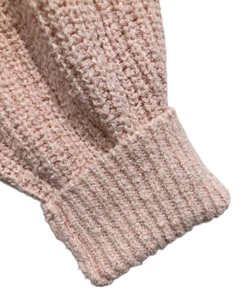 THREE DOTS（スリードッツ）THREE DOTS (スリードッツ) Spray l/s cardigan /  Vネックカーディガン ピンク サイズ:Sの古着・服飾アイテム