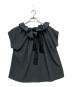 FRAY ID（フレイ アイディー）の古着「ラッフルギャザーブラウス」｜グレー