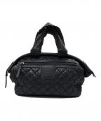 CHANELシャネル）の古着「コココクーンボストン ナイロンバッグ」｜ブラック