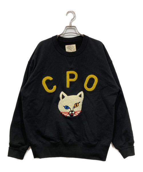 noko tattoo gakkin CPO（noko tattoo gakkin CPO）noko tattoo gakkin CPO (noko tattoo gakkin CPO) 相良刺繍スウェット ブラック サイズ:Lの古着・服飾アイテム