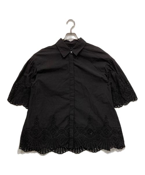 SLOBE IENA（スローブ イエナ）SLOBE IENA (スローブ イエナ) カットワーク5S襟付きブラウス ブラック サイズ:-の古着・服飾アイテム