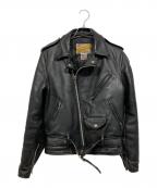 Schottショット）の古着「レザーダブルライダースジャケット」｜ブラック