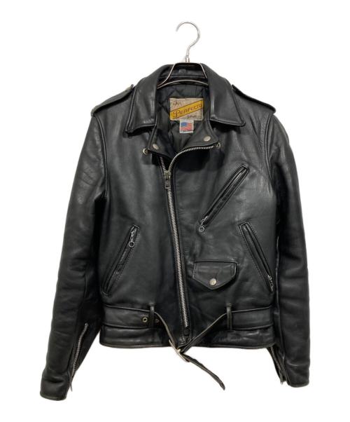 Schott（ショット）Schott (ショット) レザーダブルライダースジャケット ブラック サイズ:34の古着・服飾アイテム