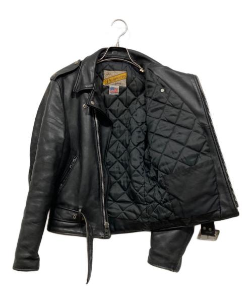 Schott（ショット）Schott (ショット) レザーダブルライダースジャケット ブラック サイズ:34の古着・服飾アイテム